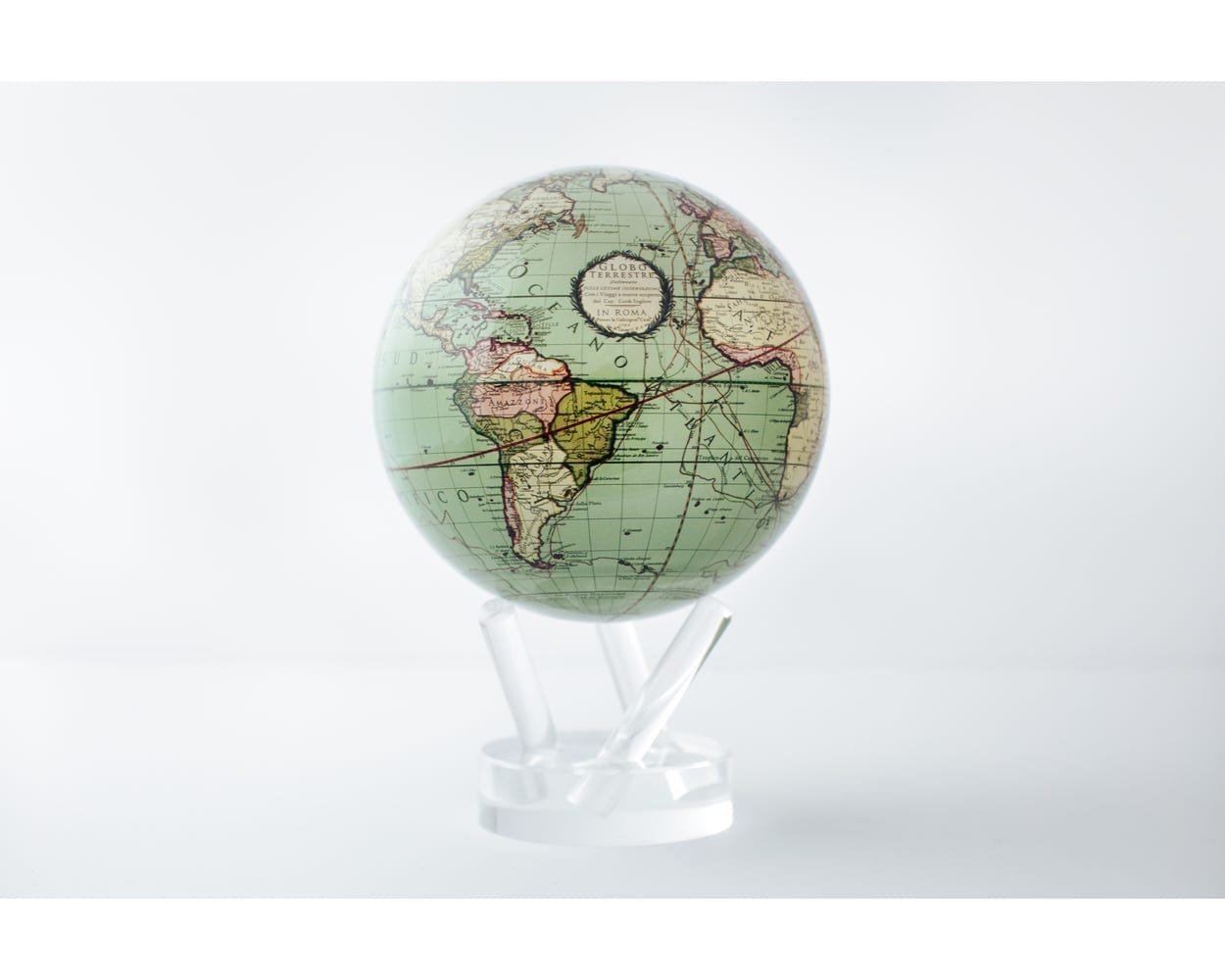 Image of Mova Globe - Antique Terrestrial Green 4.5 Inch