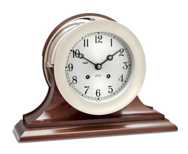 Image of Chelsea Ship's Bell Clock & base (6.0/Nickel)