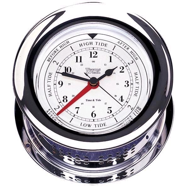 Image of Weems & Plath Chrome Plated Atlantis Time & Tide Clock