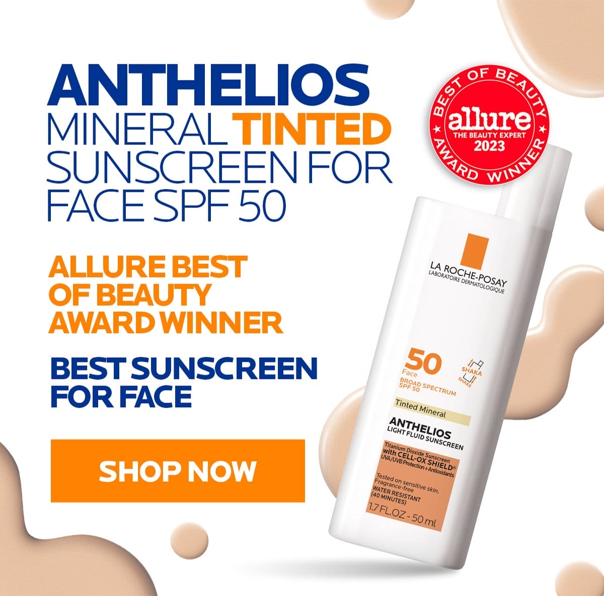 ANTHELIOS MINERAL TINTED SUNSCREEN | ALLURE BEST OF BEAUTY WINNER! SHOP NOW