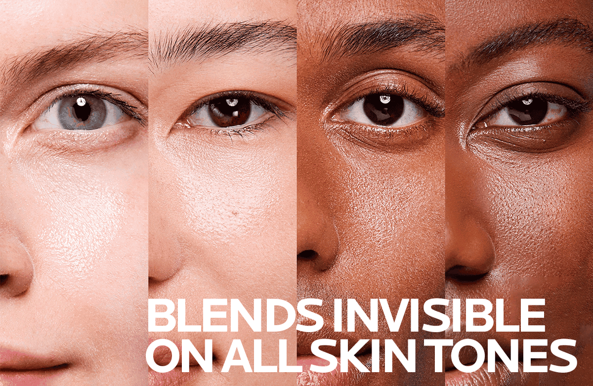 BLEND INVISIBLE ON ALL SKIN TONES