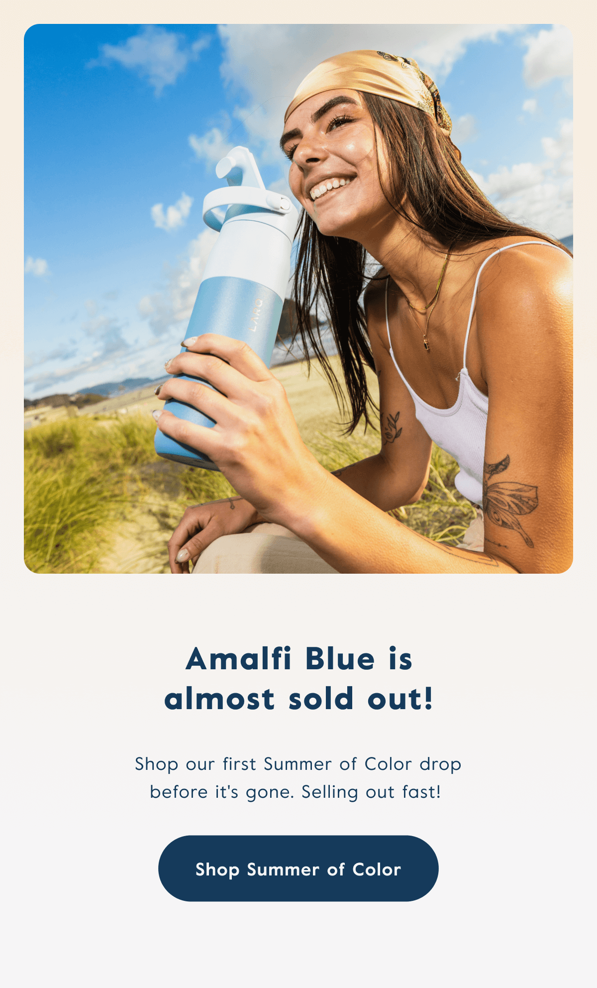 Amalfi Blue LARQ Bottle Swig Top