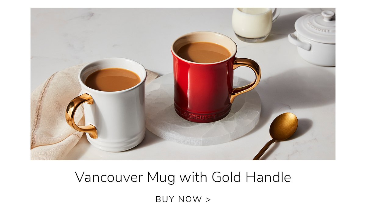 vacouver mug with gold handle - shop now