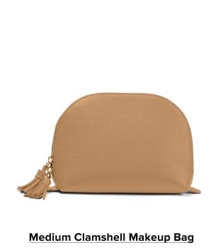 Medium Clamshell Makeup Bag >
