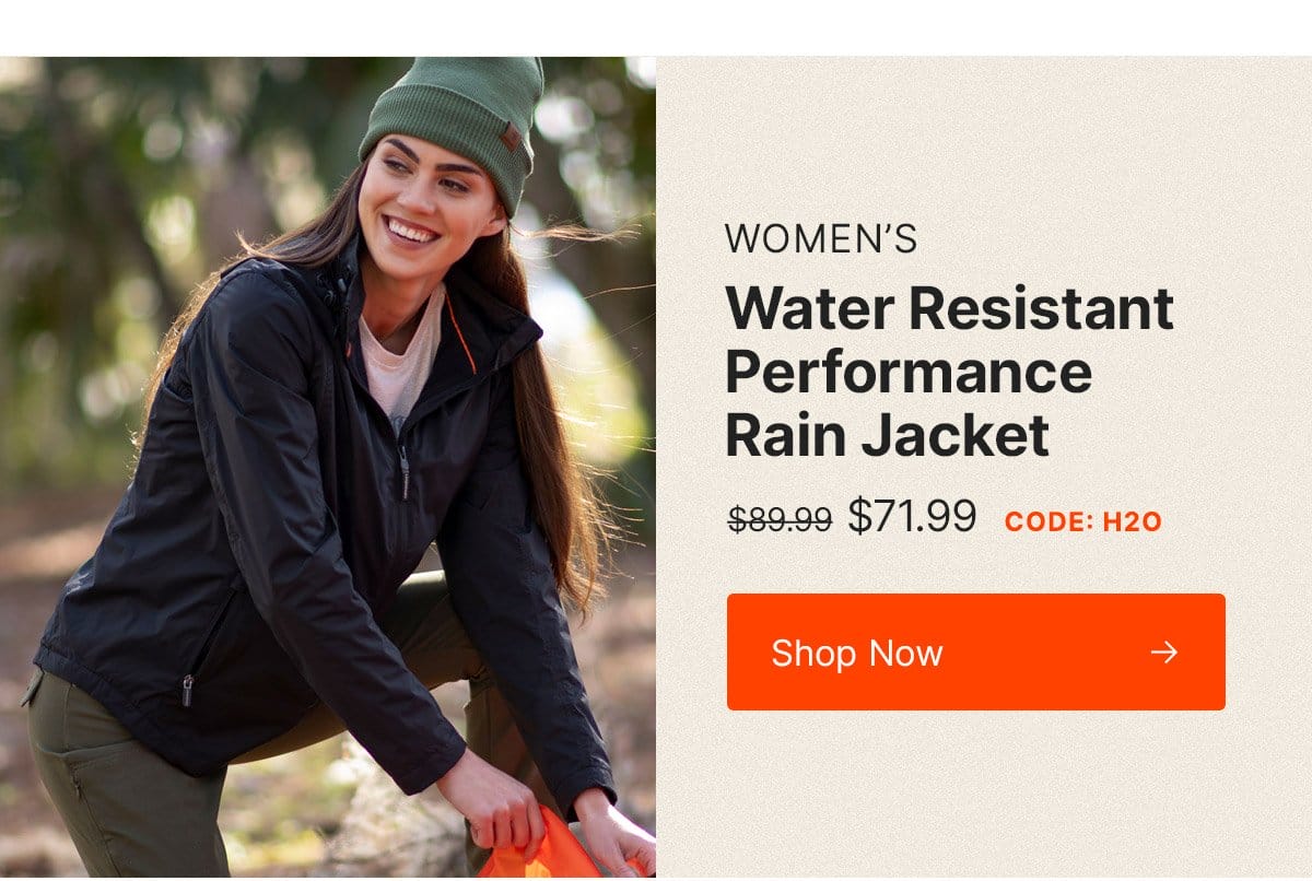 Women's Water Resistant Performance Rain Jacket