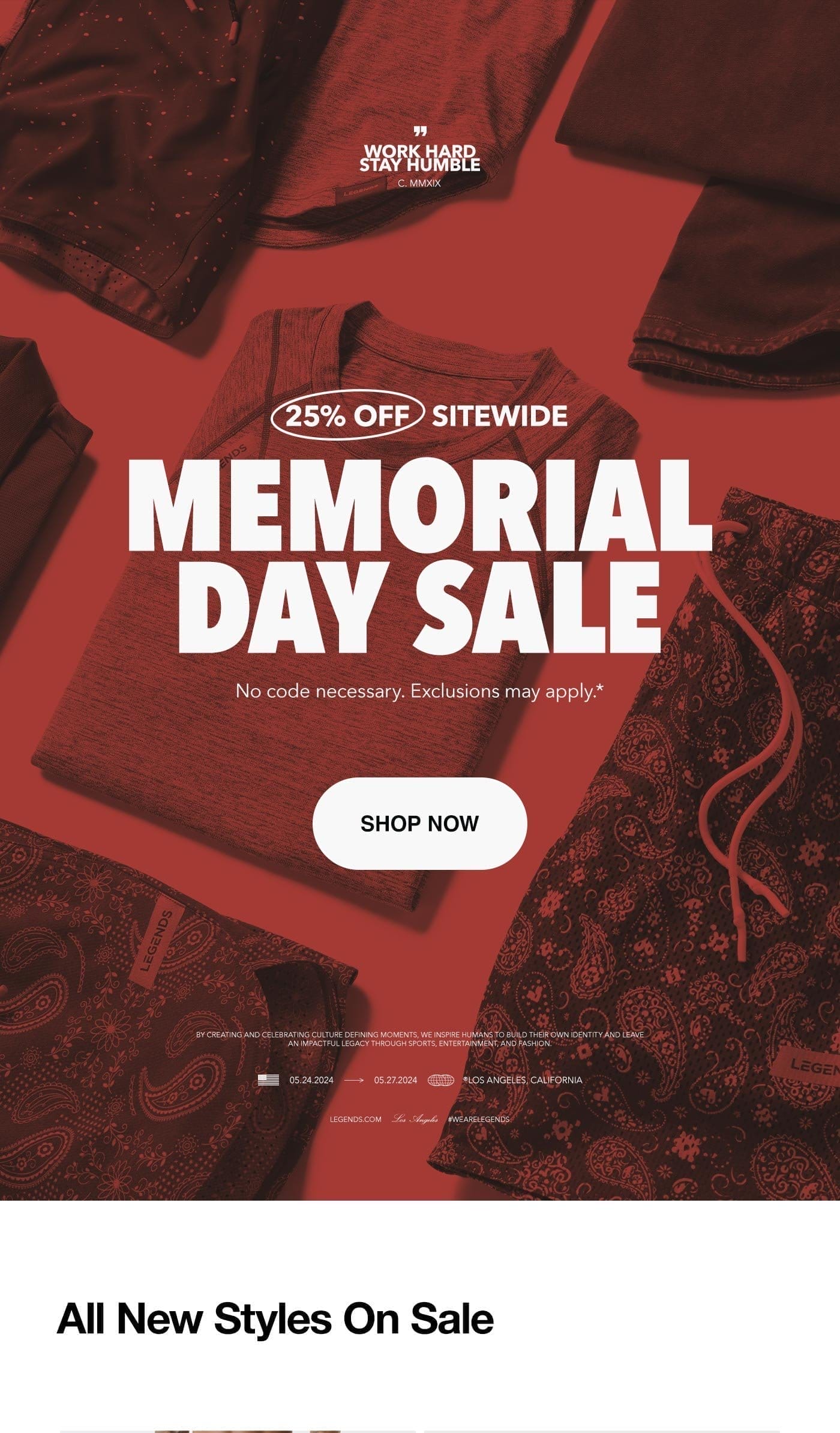 Memorial Sale