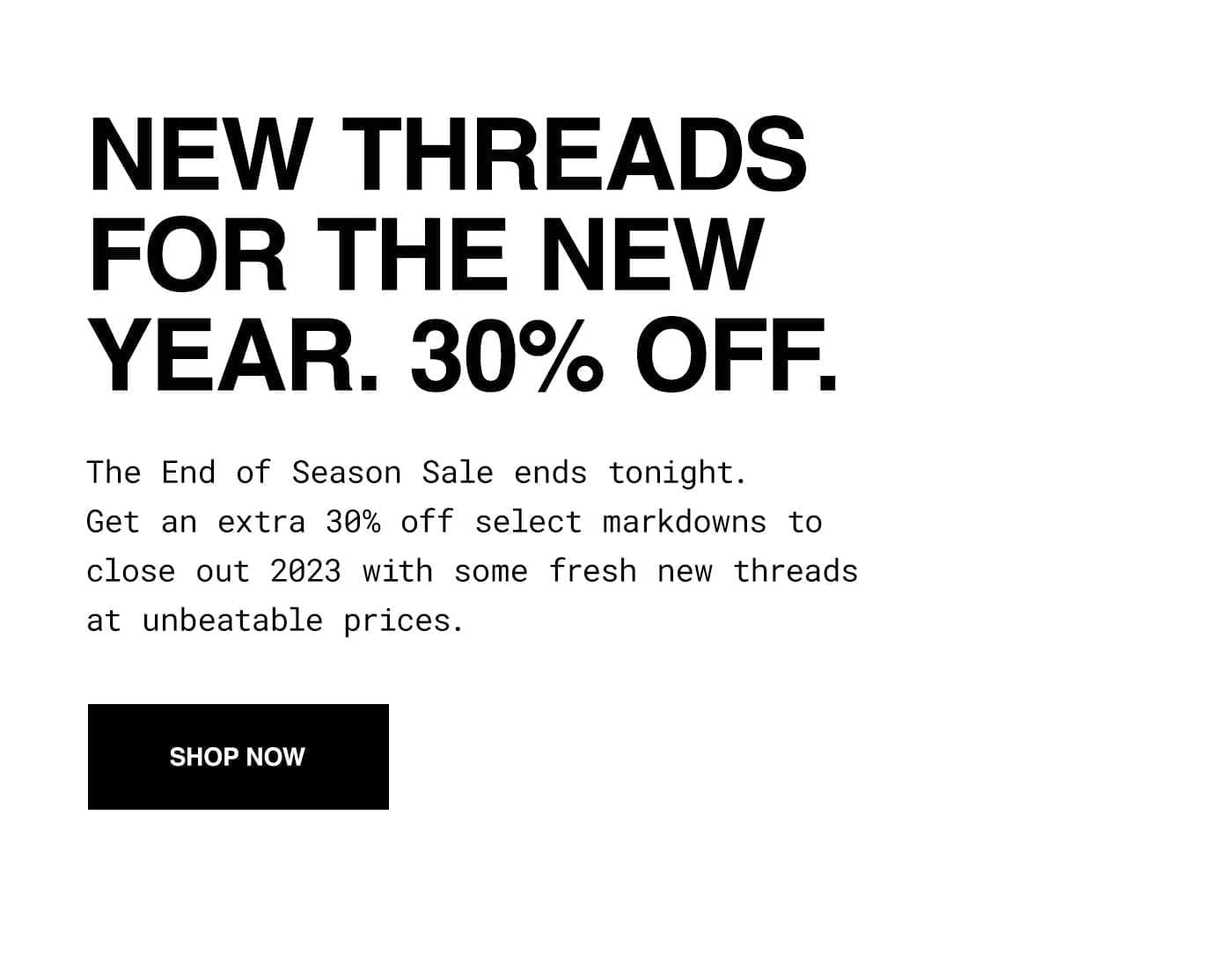 End of Season Sale