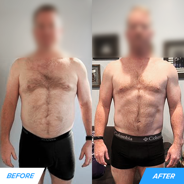 George (46) slashed his body fat from about 30 to 14% while also increasing his whole-body strength by 60%.