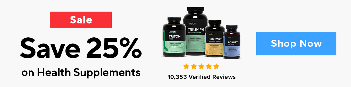 Save 25% on all health supplements!