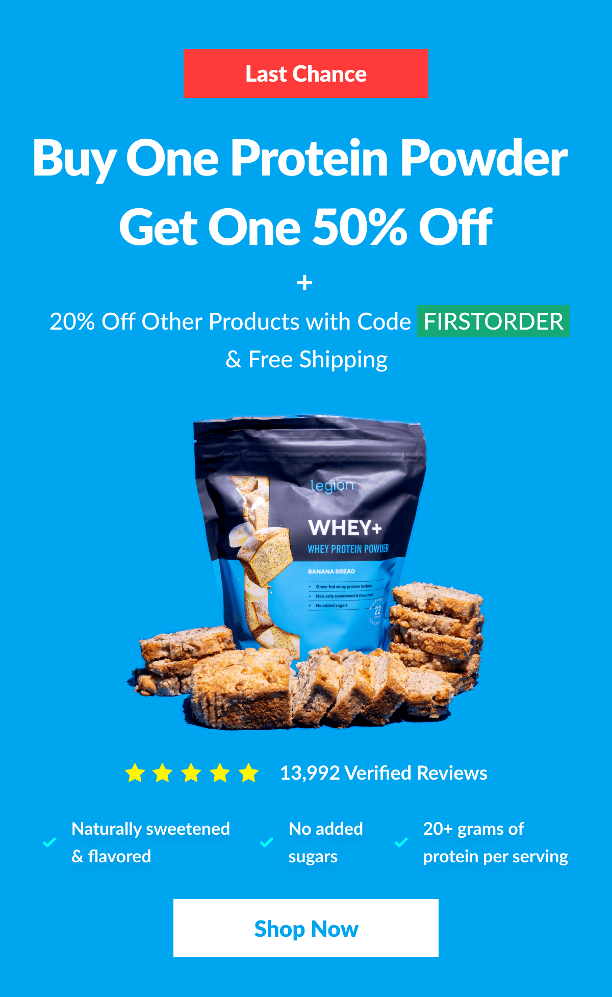 Buy One Protein Powder Get One 50% Off