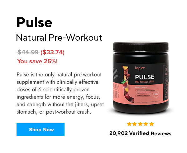 25% off Pulse Natural Pre-Workout