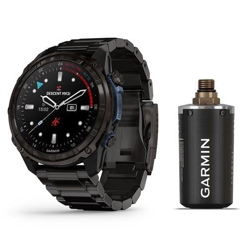 Garmin Descent Mk3i 51mm Dive Computer with T2 Transmitter, Carbon Gray DLC Titanium/Titanium Band