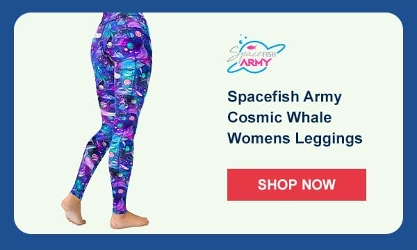 Spacefish Army Cosmic Whale Womens Leggings | Shop Now