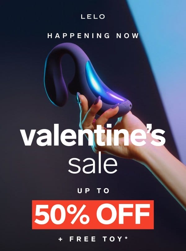 V-DAY SALE: UP TO 50% + FREE TOY