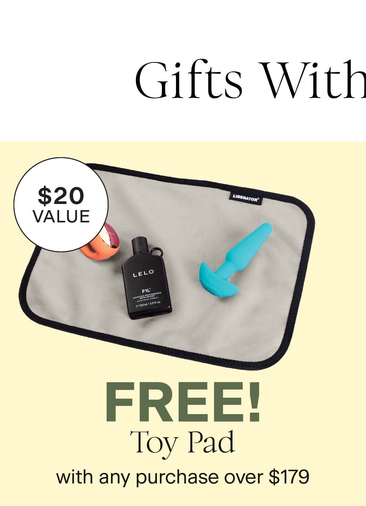 Free Toy Pad with any purchase over \\$179