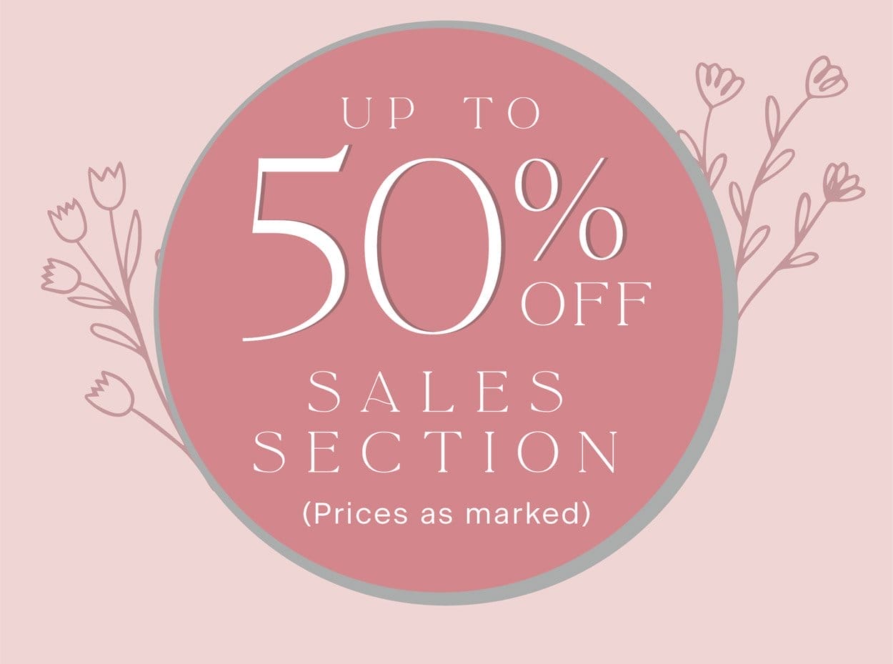 Up To 50% OFF Sale Section (Prices as Marked))