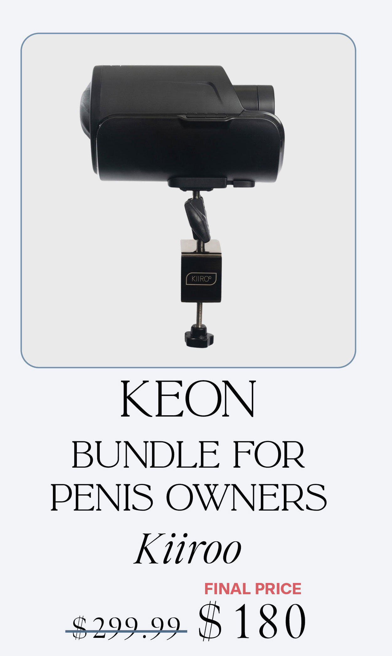 Keon Sex Machine Pleasure Bundle for Penis Owners by KIIROO