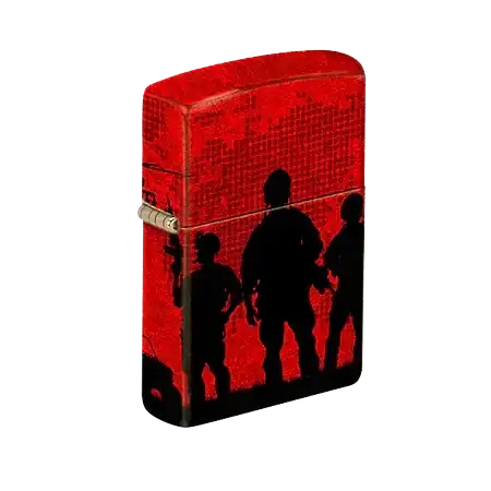 Zippo Lighter - Soldiers Red Sky