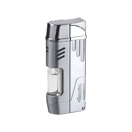 Vector Delta Double Flame Lighter with Cigar Punch