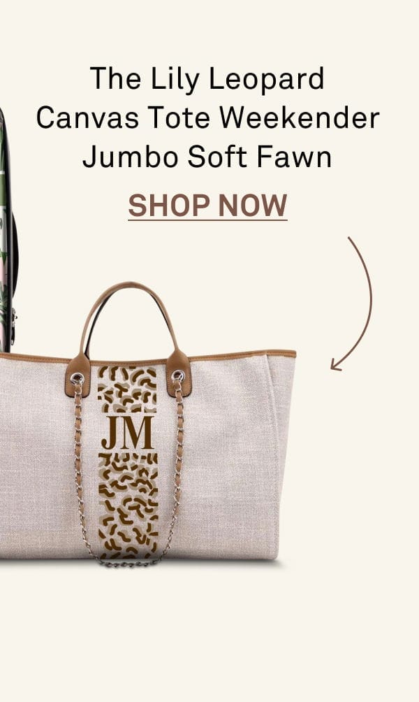 The Lily Leopard Canvas Tote Weekender Jumbo Soft Fawn