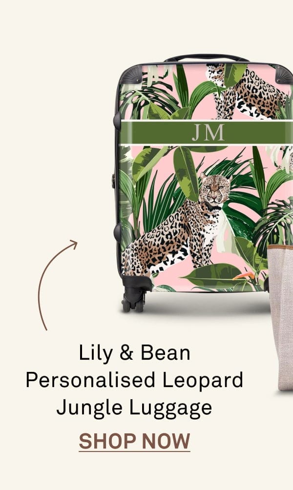 Lily & Bean Personalised Leopard Jungle Luggage