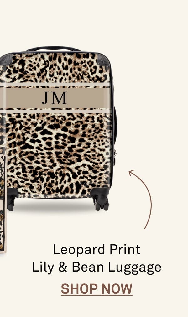 Leopard Print Lily and Bean Luggage