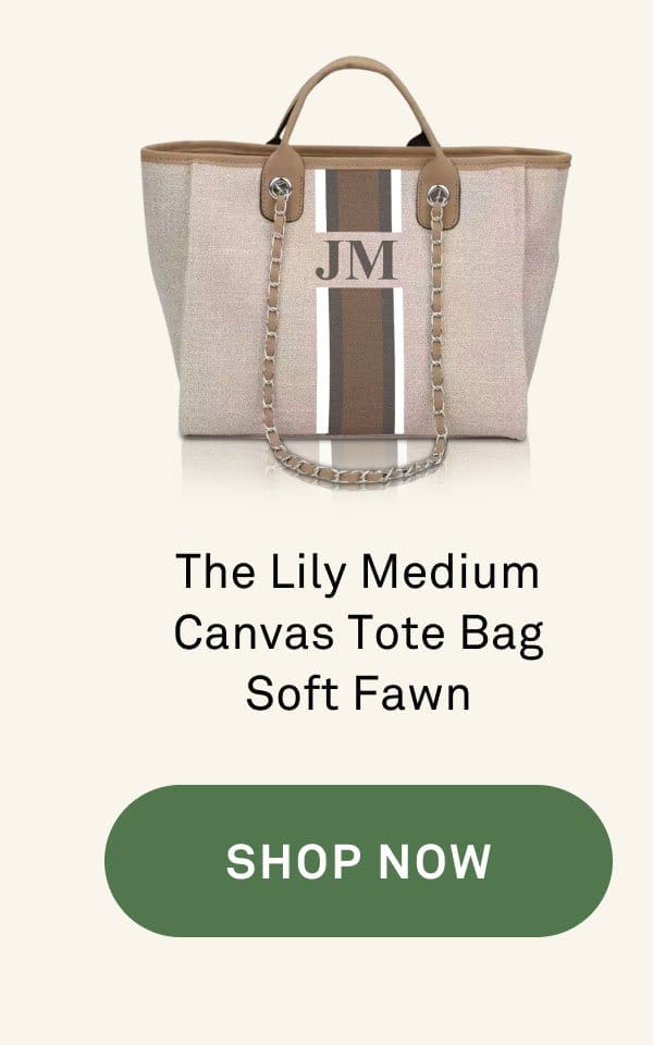 The Lily Medium Canvas Tote Bag Soft Fawn