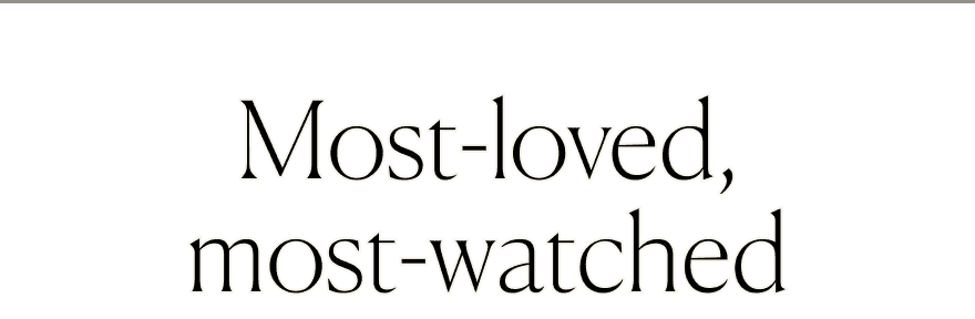 Most-loved, most-watched