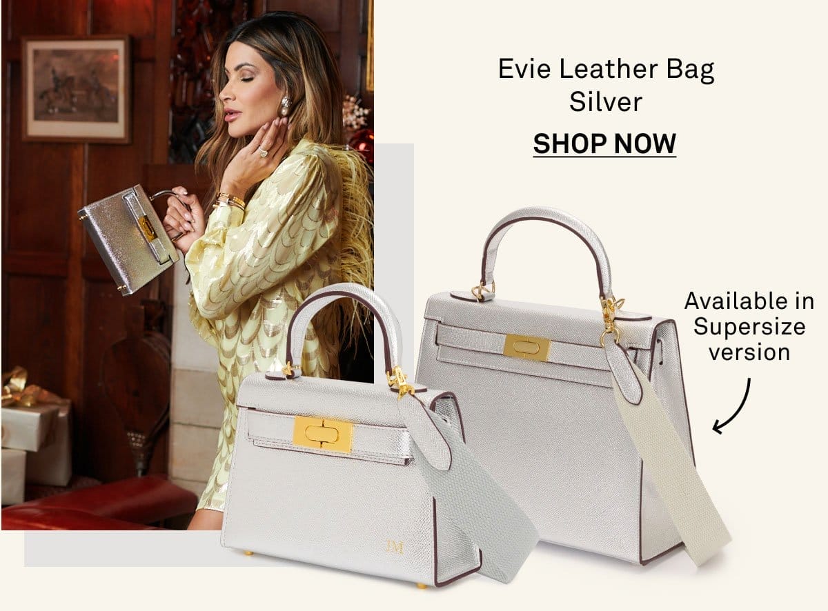 Evie Leather Bag Silver