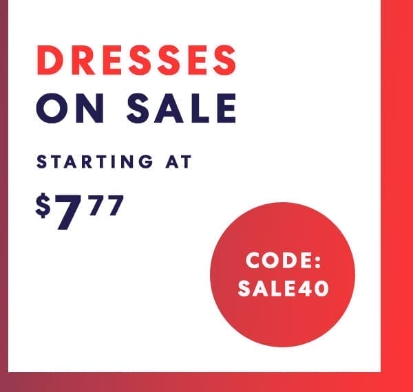 Dresses on sale • starting at \\$7.77