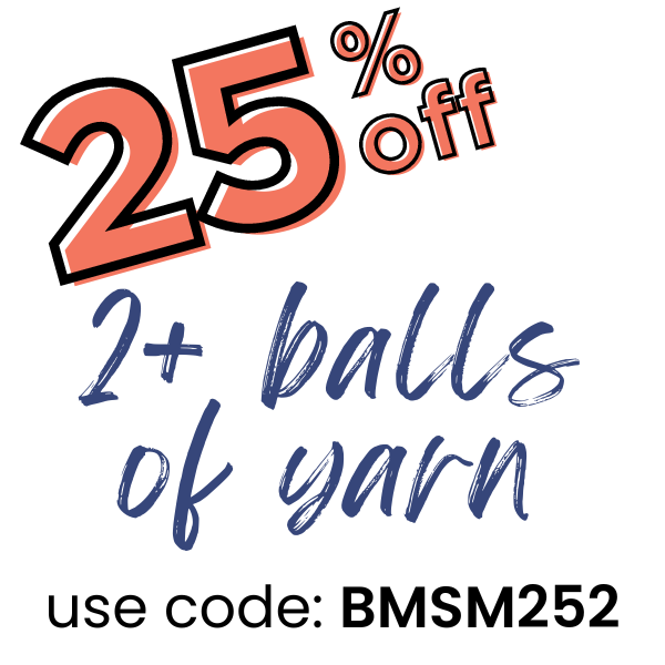 25% off yarn