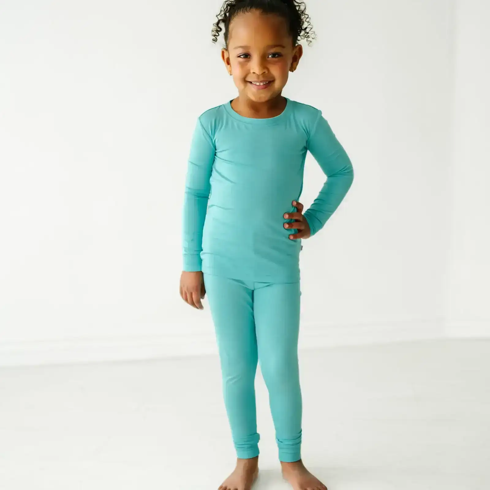 Image of Glacier Turquoise Two-Piece Pajama Set