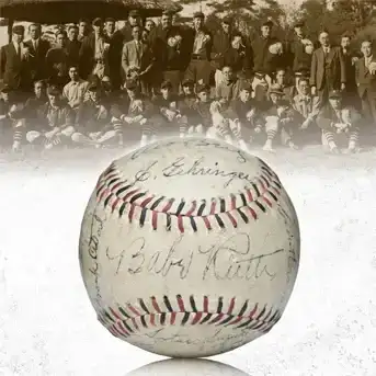 1934 Tour of Japan Team Signed Official Special League Baseball