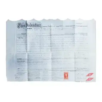 Abraham Lincoln Signed, Stamped and Sealed Indenture Dated October 27 1864