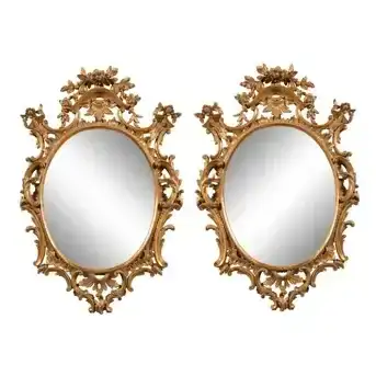 A Pair of George II Giltwood Mirrors