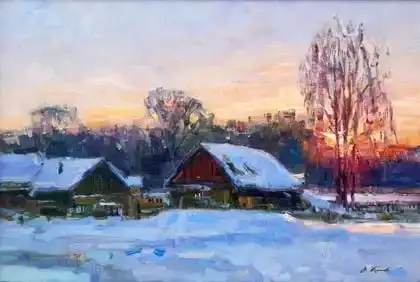 Frosty Horizons: Winter Landscape Paintings