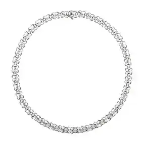 Tiffany & Co. Signature X Diamond Necklace in 18K White Gold