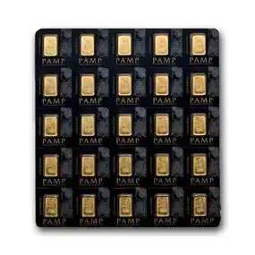 25x1 gram Gold Bar PAMP Suisse Multigram+25<br>(In Assay)
