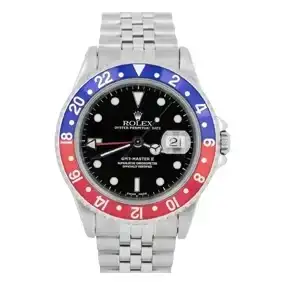 Mint 2003 Rolex GMT-Master II 'Pepsi' 40mm Blue Red Steel Jubilee Watch 16710