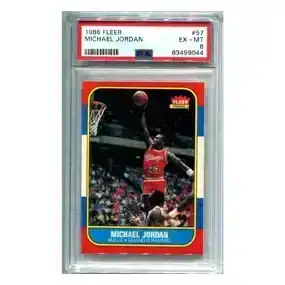 Michael Jordan 1986 Fleer Rookie #57 Card (PSA 6)