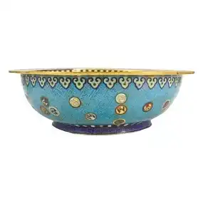 Large 18th Century Chinese Cloisonne Bowl