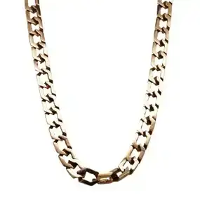 Retro 18k Gold Cuban Link Necklace