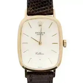 Vintage Rolex Cellini Gold & Leather Watch