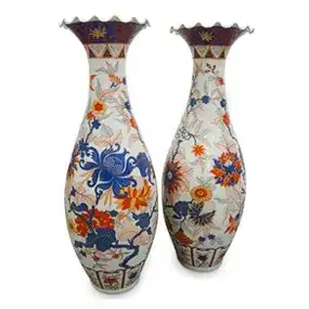 Pair Of Large Vintage Chinese Porcelain Floor Vases