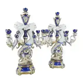 French Sevres porcelain (5) Light Candelabras