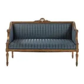 Louis XVI Style Giltwood Upholstered Settee