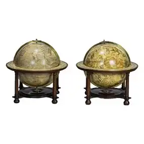 Senex and Martin, Pair of 12' Terrestrial and Celestial Globes