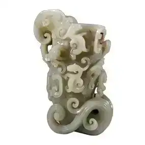 Chinese Carved Jade Libation Cup