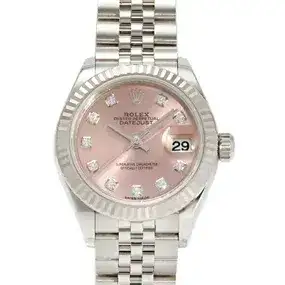 Rolex Datejust 28 279174G Pink Dial Wristwatch Ladies