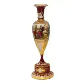 Vintage Austrian Painted Vase Circa 1890-1900